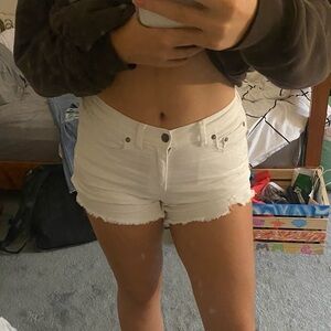Aerie White Jean Shorts